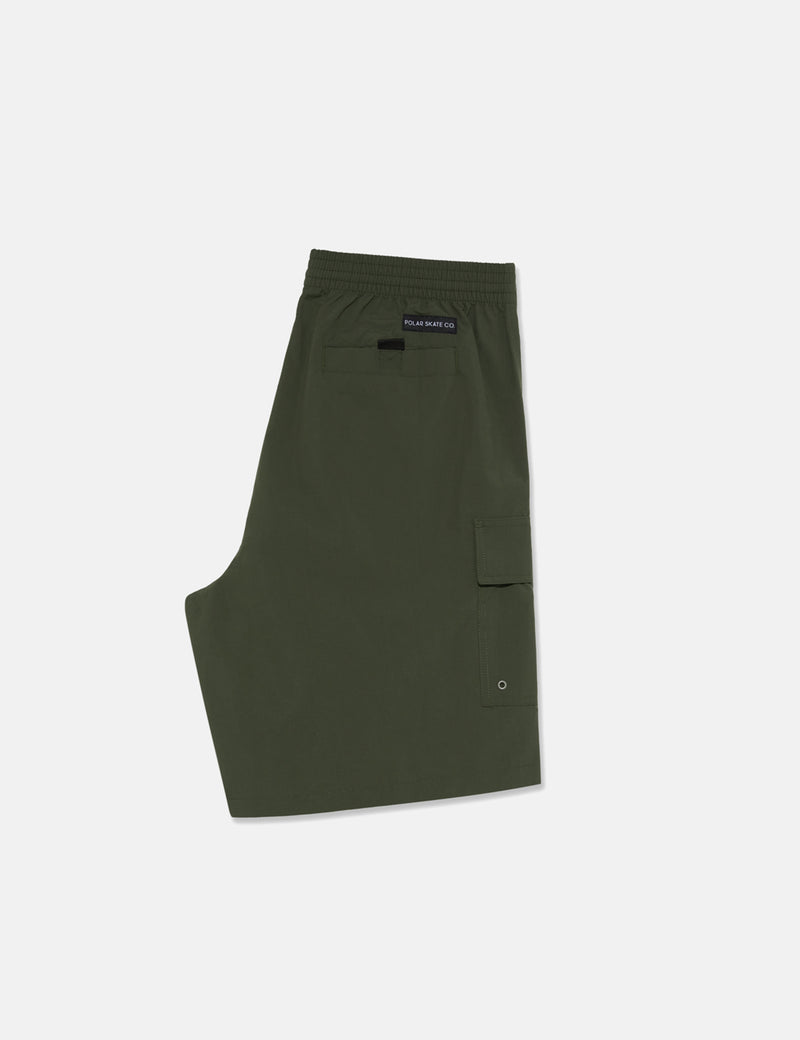 Polar Skate Co. Utility Swim Shorts - Dark Olive Green