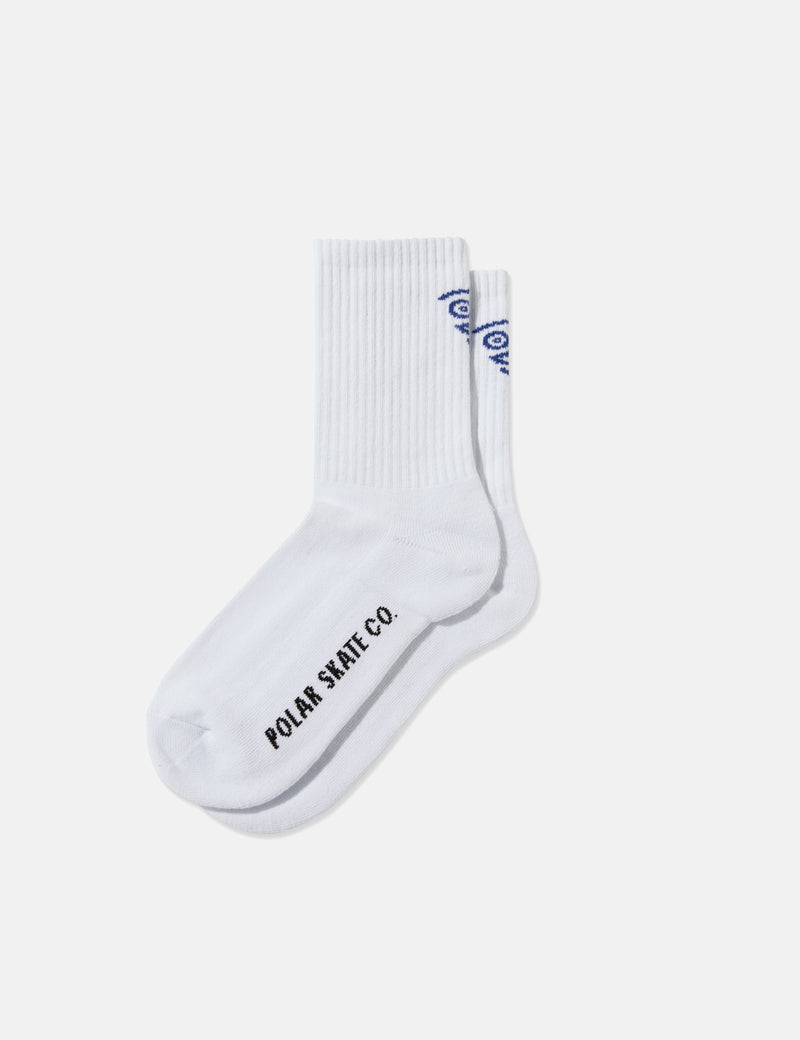 Polar Skate Co. Polar Face Socks - White