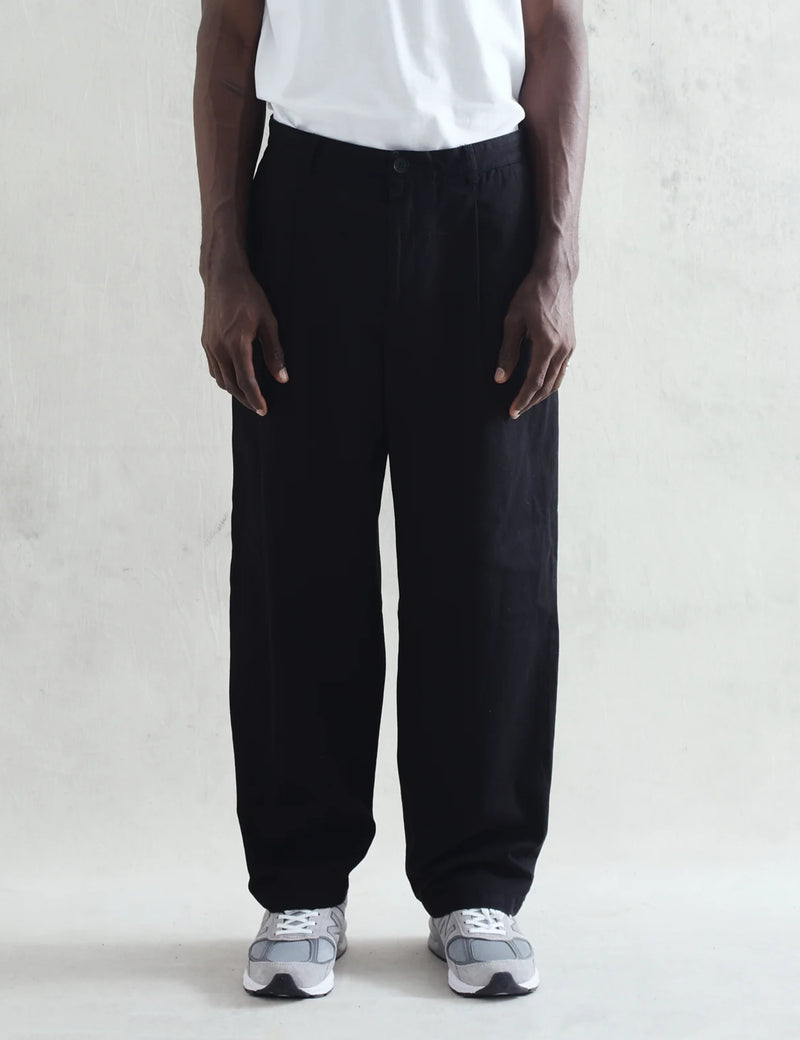 Wax London Milo Trouser (Twill) - Black