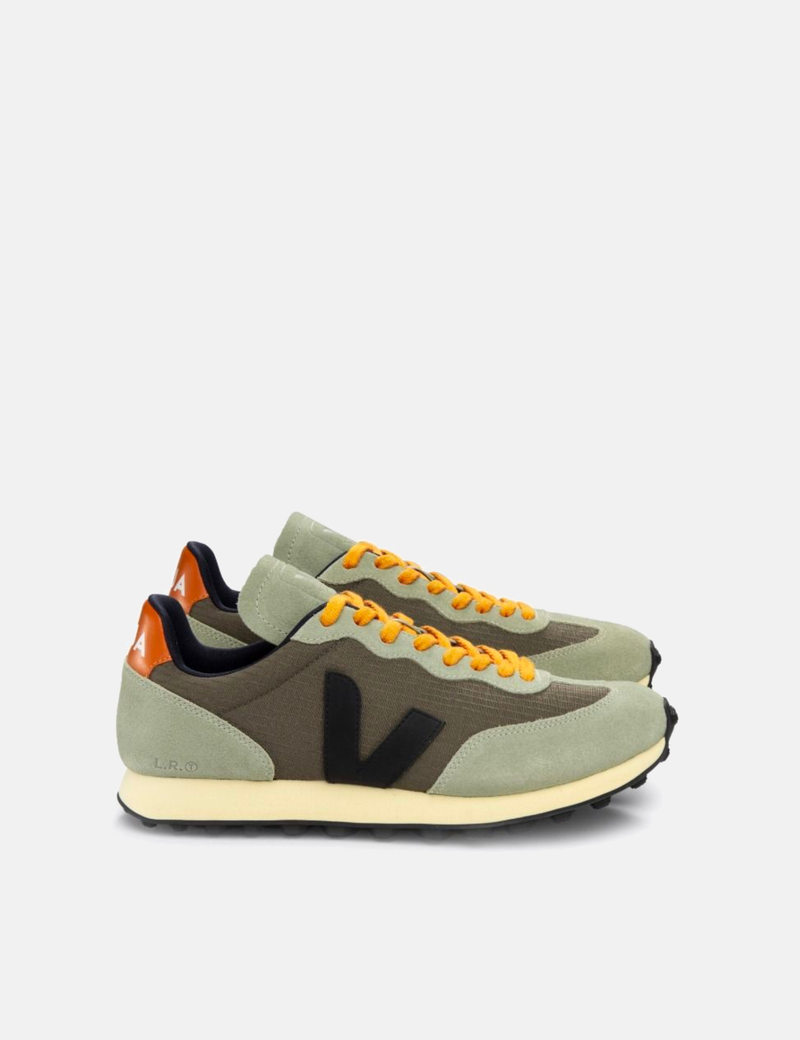 Womens Veja Rio Branco Ripstop Trainers - Khaki/Black