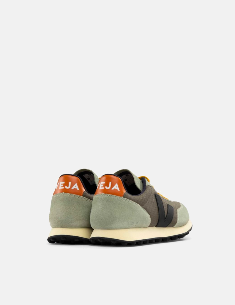 Womens Veja Rio Branco Ripstop Trainers - Khaki/Black