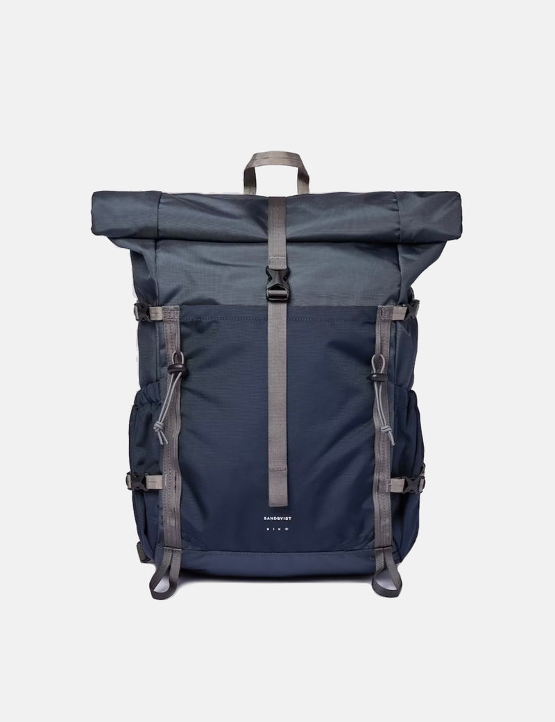 Sandqvist Forest Hike Backpack - Multi Steel Blue/Navy Blue