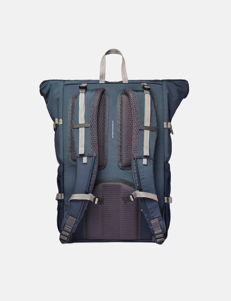 Sandqvist Forest Hike Backpack - Multi Steel Blue/Navy Blue