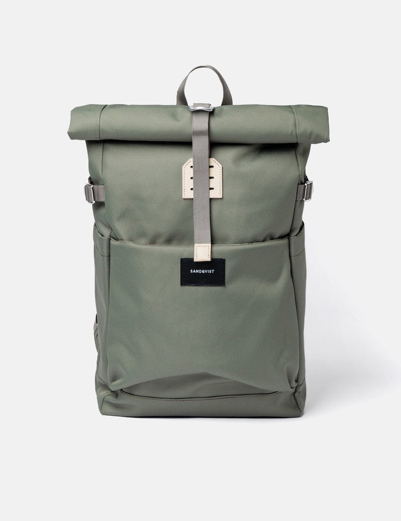 Sandqvist Ilon Rolltop Backpack (Recycled Poly) - Clover Green