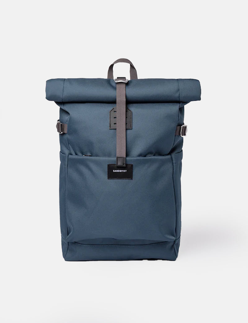 Sandqvist Ilon Rolltop Backpack (Recycled Poly) - Steel Blue