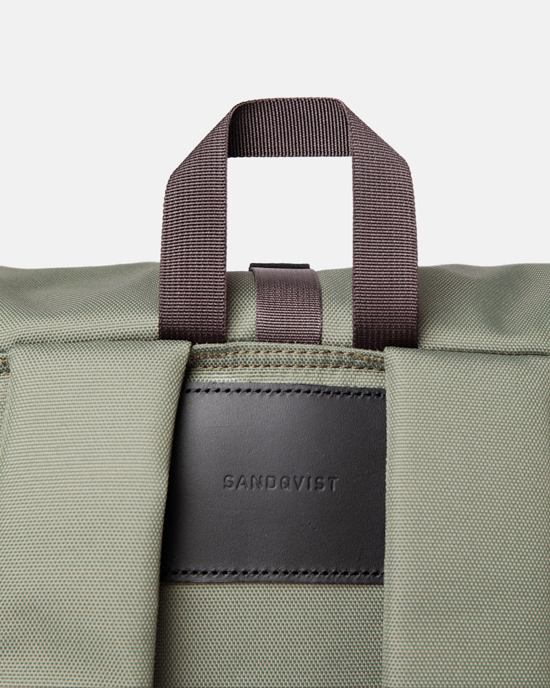 Sandqvist Ilon Rolltop Backpack (Recycled Poly) - Multi Clover Green