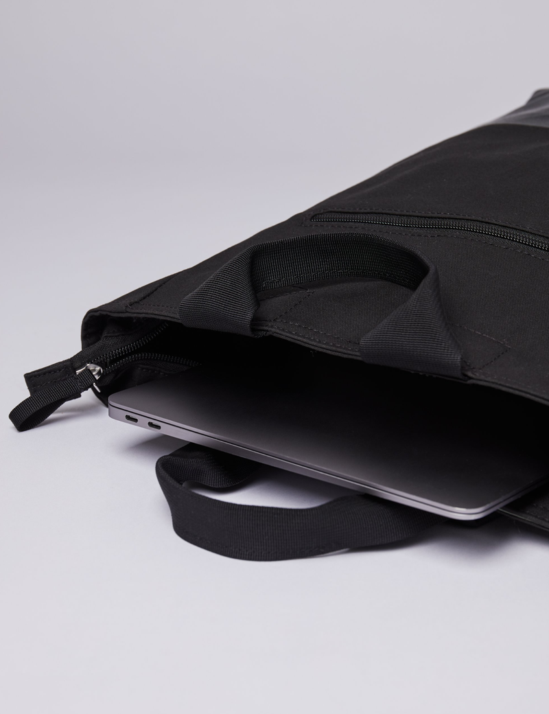 Sandqvist Tony Vegan Backpack Black Urban Excess. URBAN EXCESS