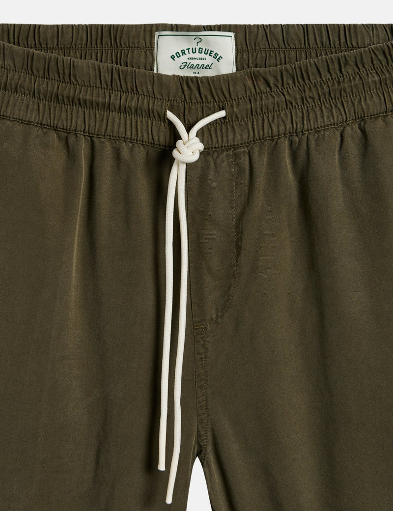 Portuguese Flannel Dogtown Shorts - Olive Green