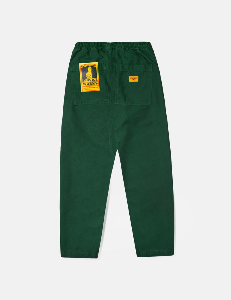 Service Works Classic Chef Pants (Canvas) - Forest Green