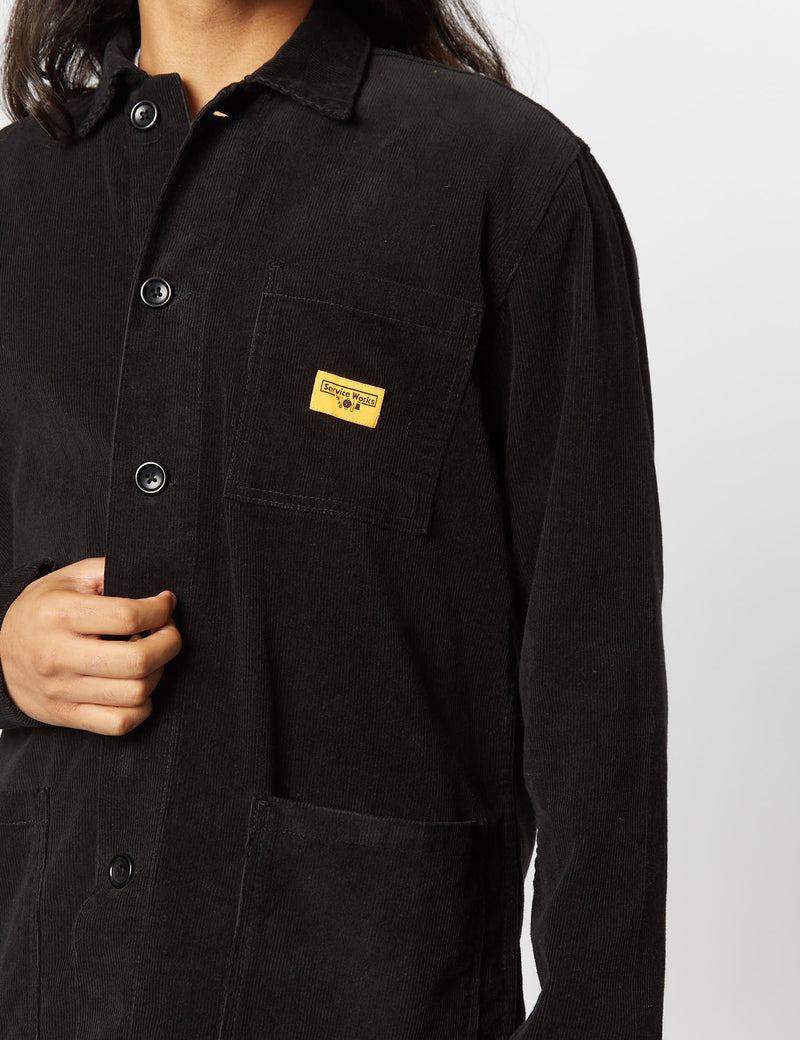 Service Works Coverall Jacket (Cord) - Black