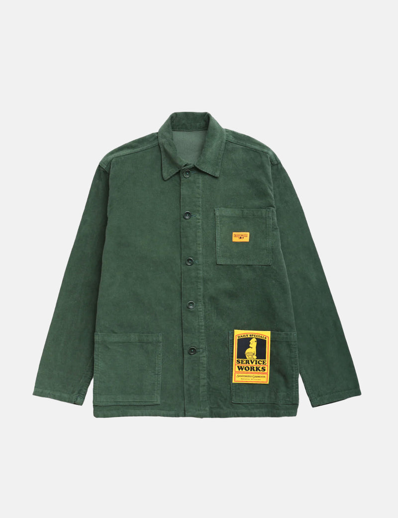 Service Works Coverall Jacket (Cord) - Forest Green