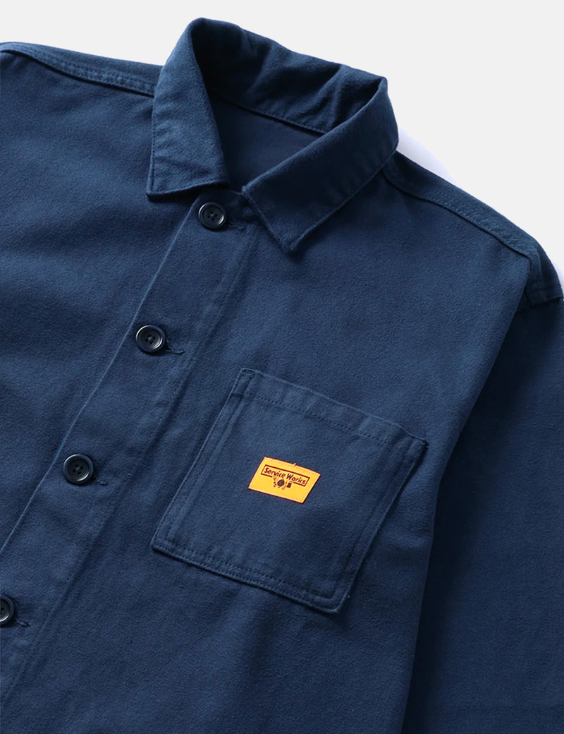 Service Works Coverall Jacket (Moleskin) - Navy Blue