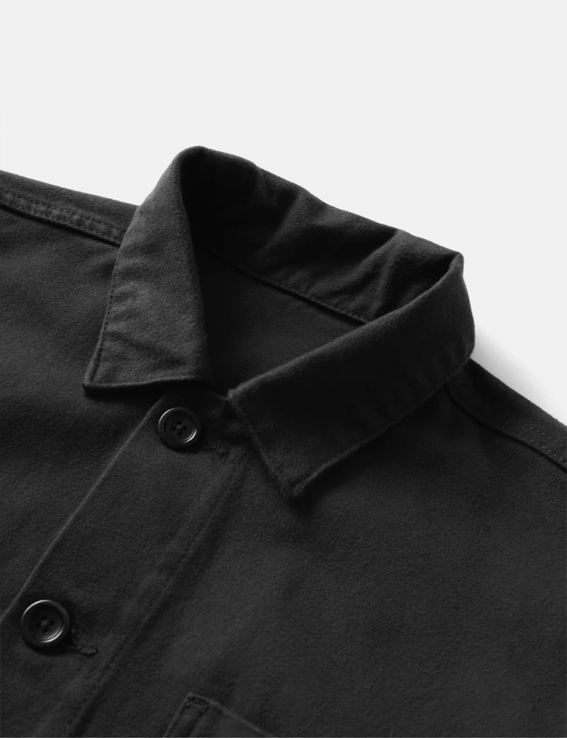 Service Works Coverall Jacket (Moleskin) - Black