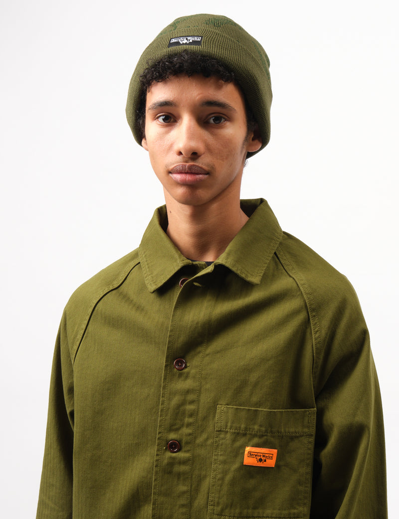 Service Works Herringbone FOH Jacket - Pesto