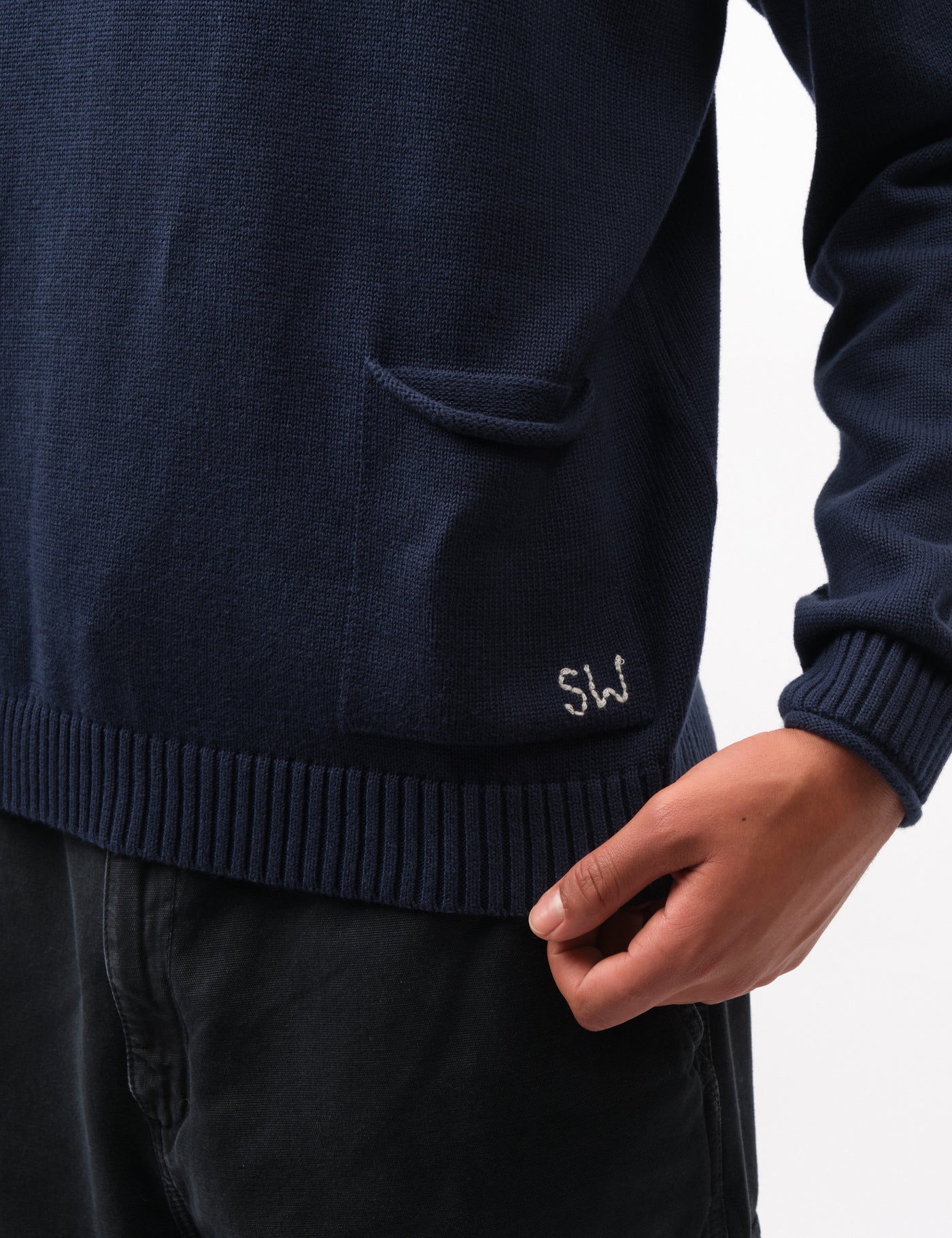 Service Works Mock Smock Sweatshirt - Navy Blue | Urban