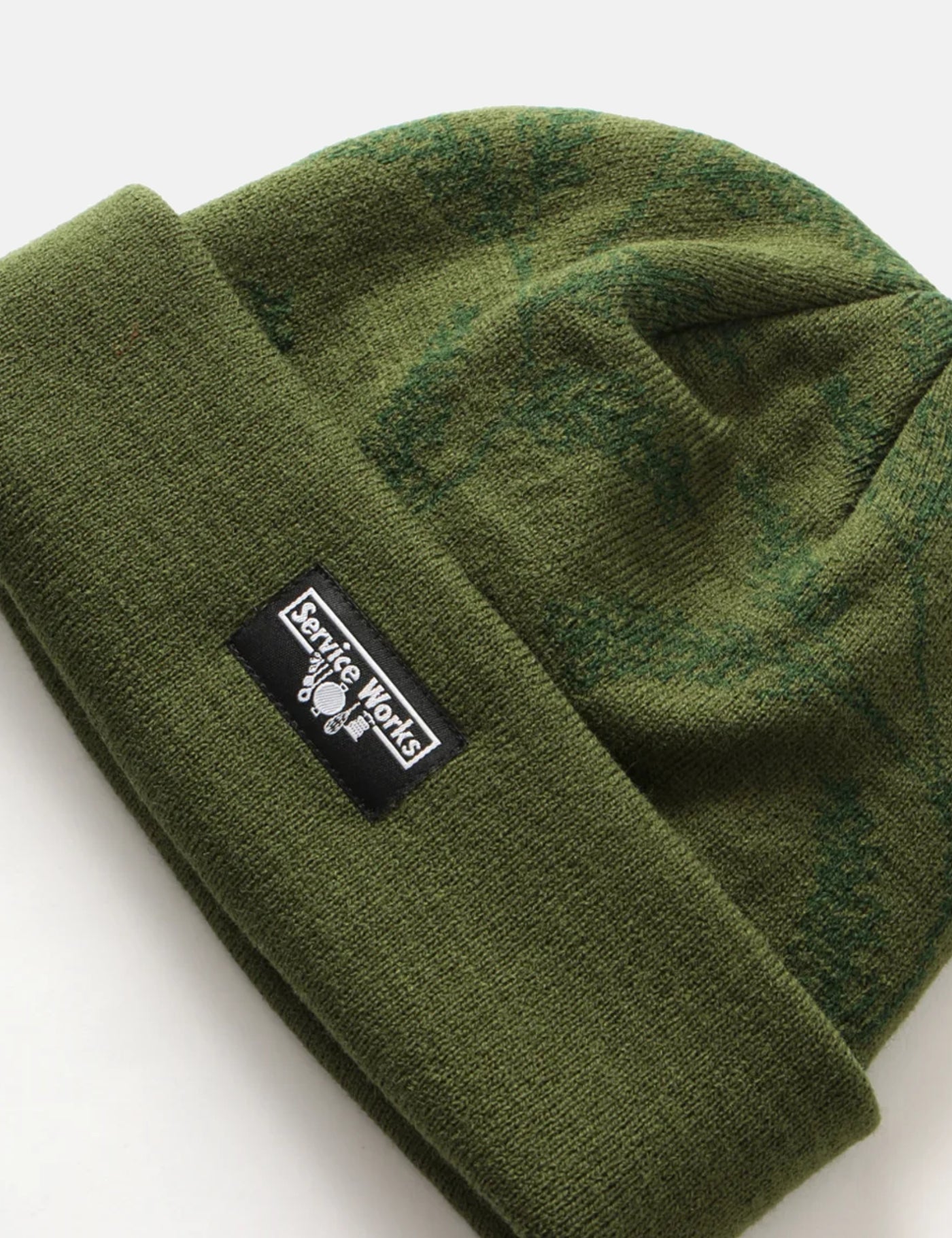 Service Works Olive Green Branch Beanie - Olive Green | Urban