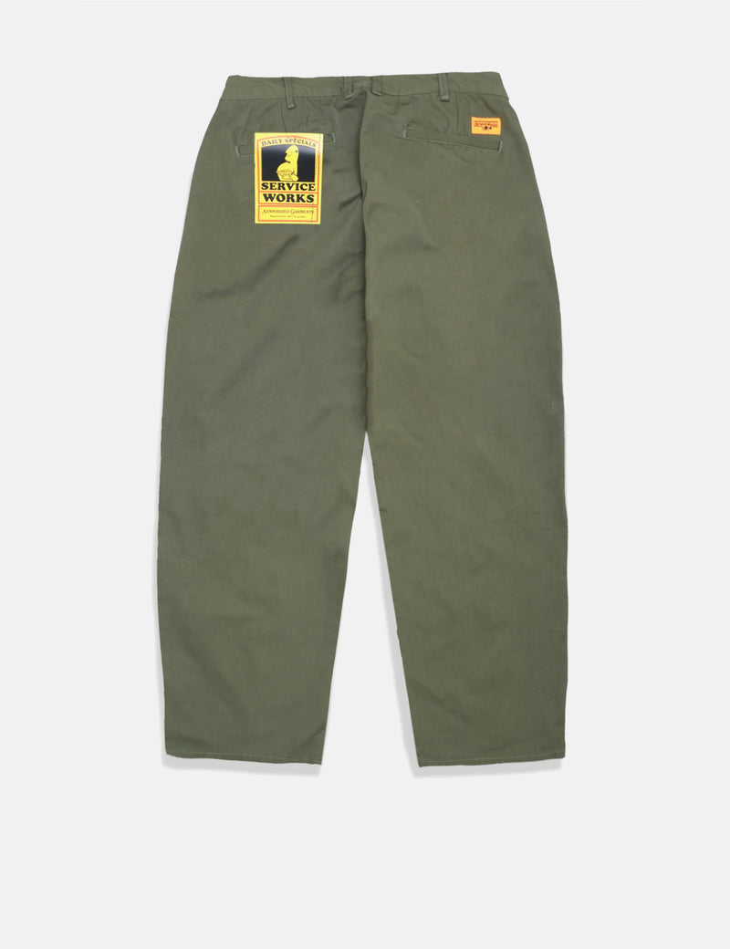 Service Works Twill Part Timer Pant - Olive Green