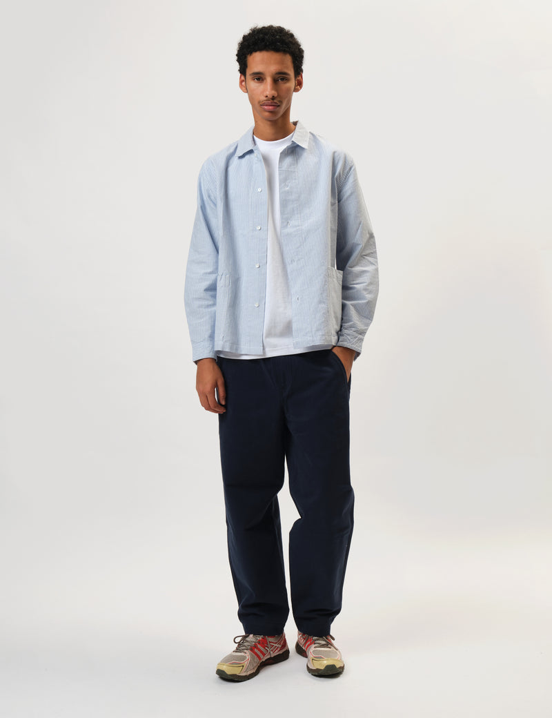 Service Works Waiter Shirt Oxford Stripe - Blue