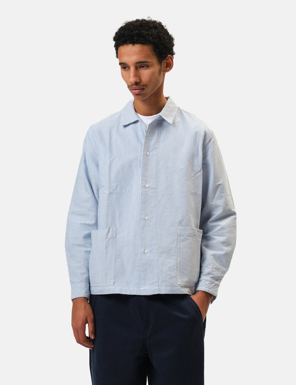 Service Works Waiter Shirt Oxford Stripe - Blue