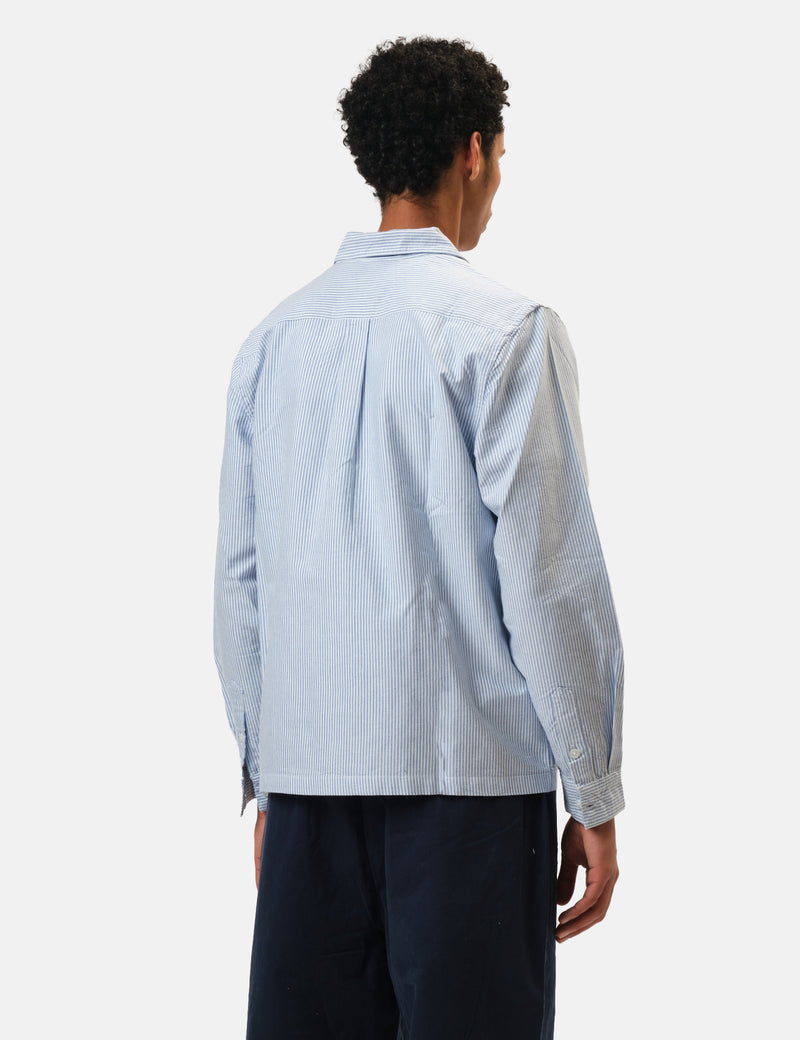 Service Works Waiter Shirt Oxford Stripe - Blue