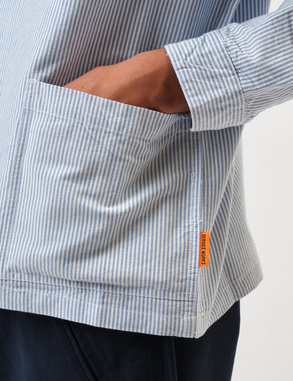 Service Works Waiter Shirt Oxford Stripe - Blue