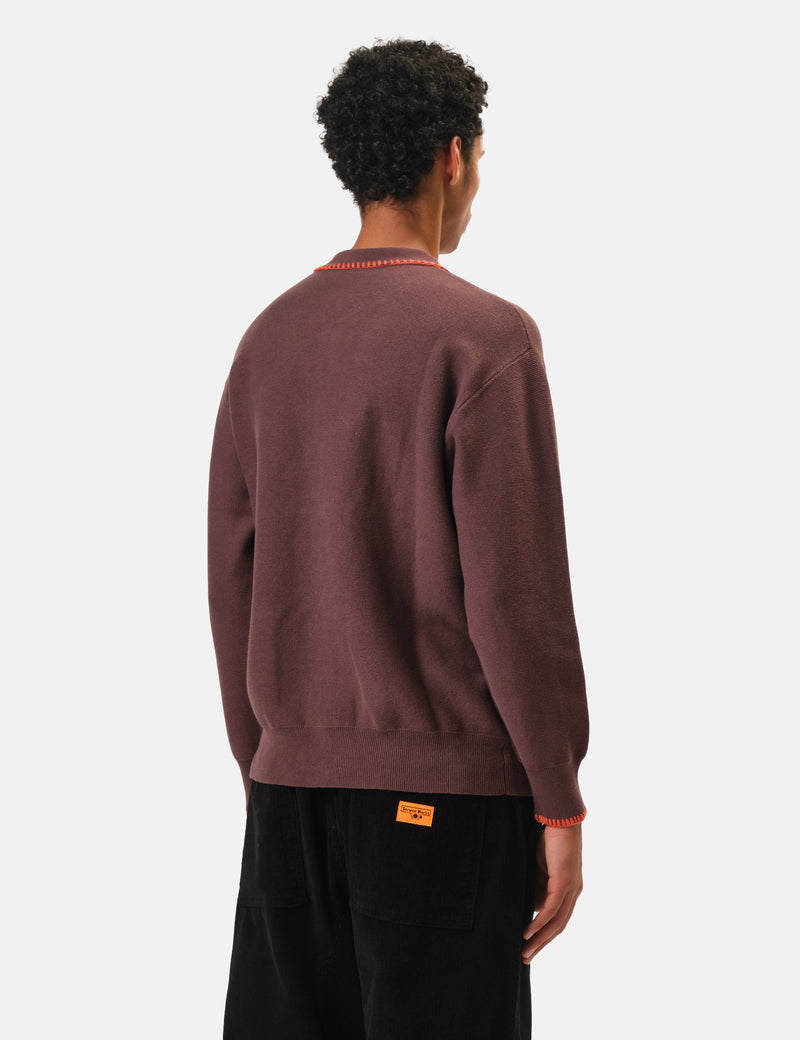 Service Works Blanket Stitch Cardigan - Brown
