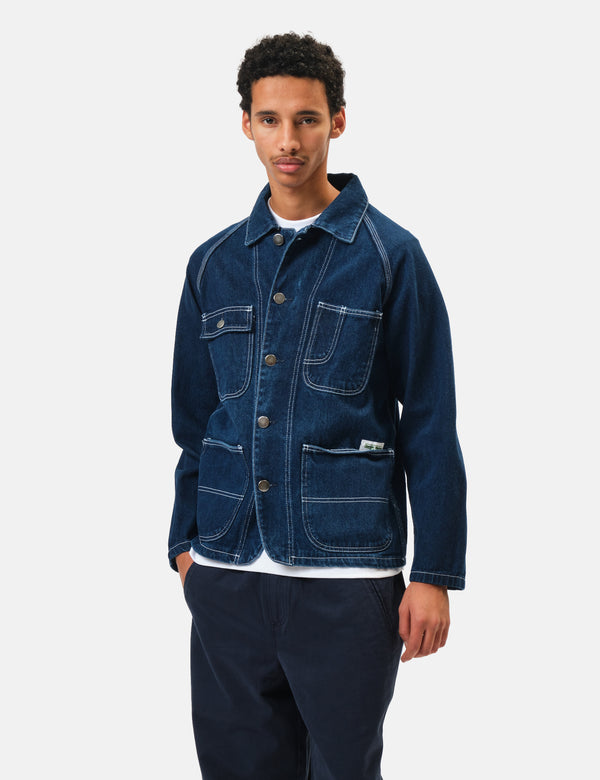 Service Works Denim Coverall Jacket 2.0 - One Wash Indigo Blue