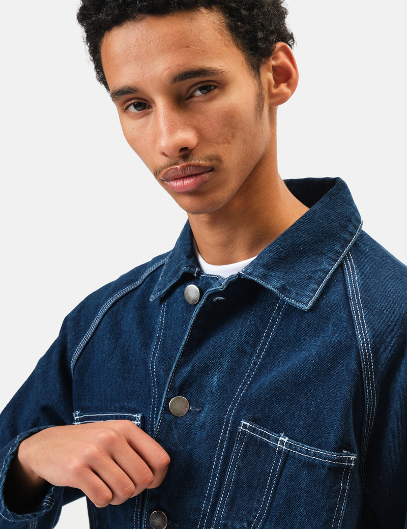 Service Works Denim Coverall Jacket 2.0 - One Wash Indigo Blue
