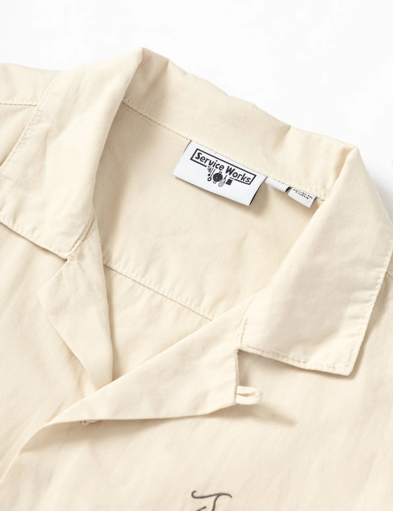 Service Works Script Resort Shirt - White Oak