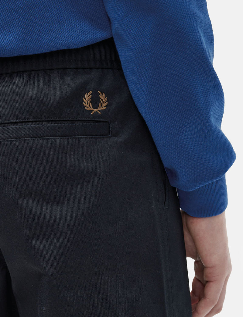 Fred Perry Draw String Trousers (Wide Leg) - Navy Blue