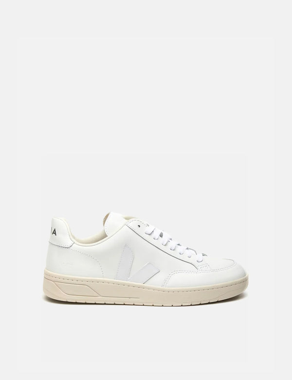 Baskets en cuir Veja V-12 pour femmes - Extra White