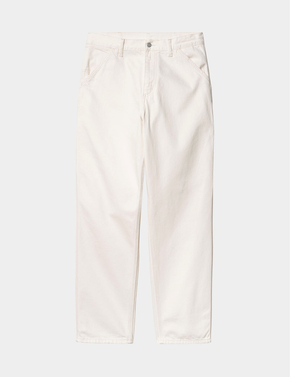 パンツ carhartt wip SINGLE KNEE PANT white Carhartt-WIP Single Knee Pant (Denim) - White | Urban Excess