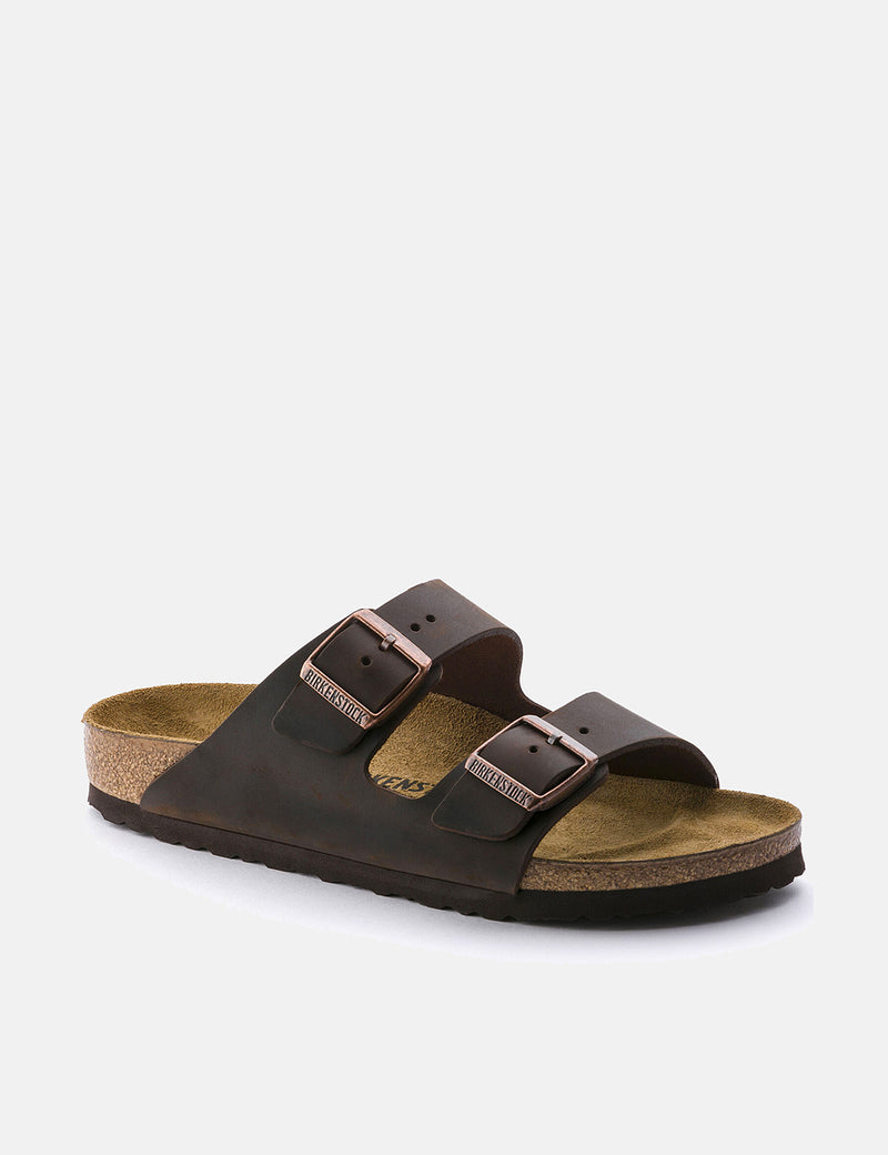 Birkenstock Arizona Oiled Leather Sandals (Regular) - Habana