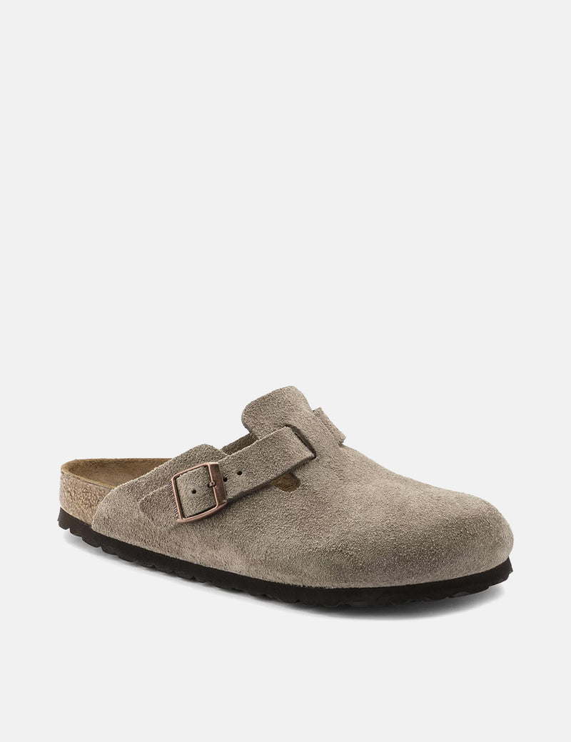 Birkenstock 보스턴 스웨이드 가죽 (일반)-Taupe