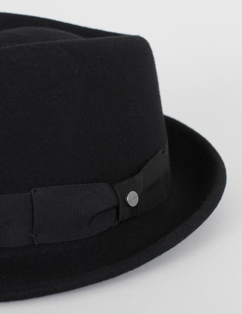 Stetson Richmond Felt Trilby Hat - Black