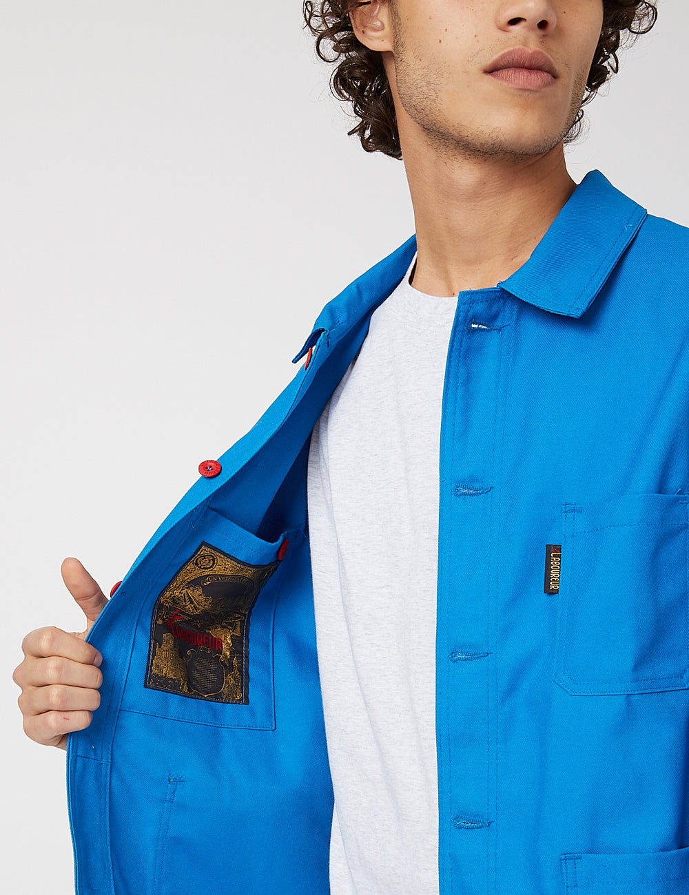 Le laboureur cotton work jacket in bugatti blue sale