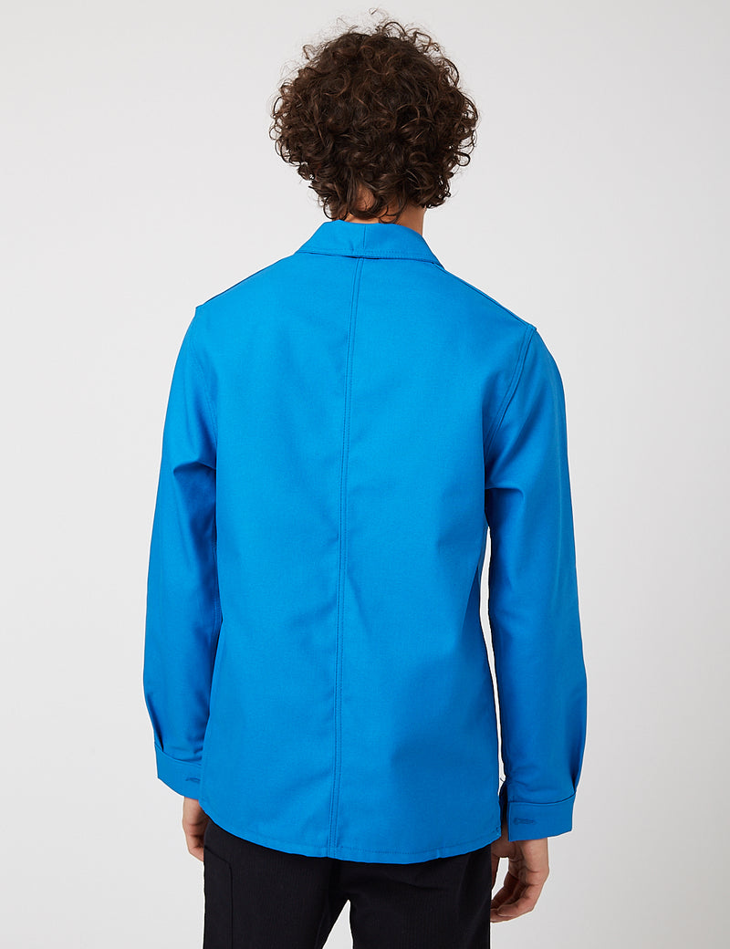 Le Laboureur Arbeitsjacke Cotton Drill Bugatti Blau Rot Buttons