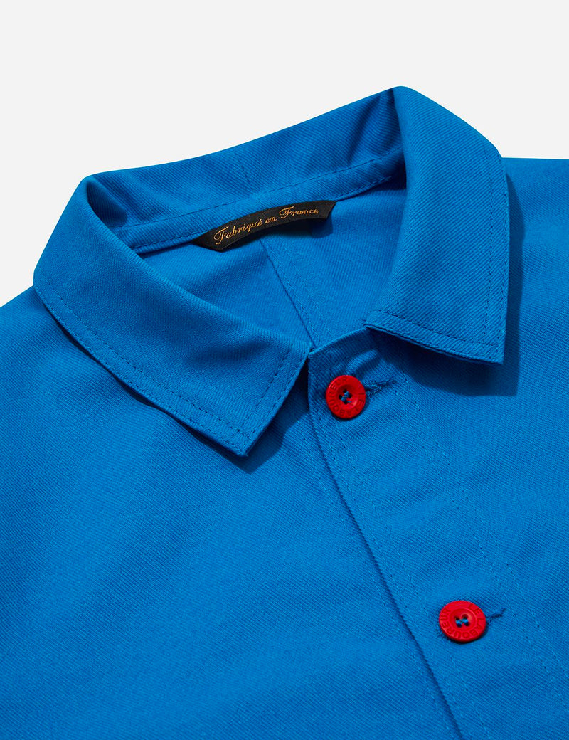 Le Laboureur Work Jacket (Cotton Drill) - Bugatti Blue/Red Buttons ...