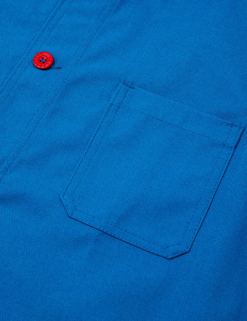 Le Laboureur Work Jacket (Cotton Drill) - Bugatti Blue/Red Buttons
