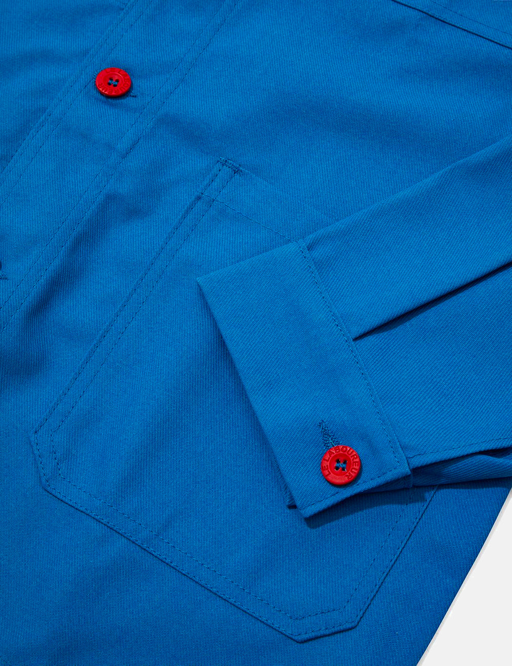 Le Laboureur Arbeitsjacke Cotton Drill Bugatti Blau Rot