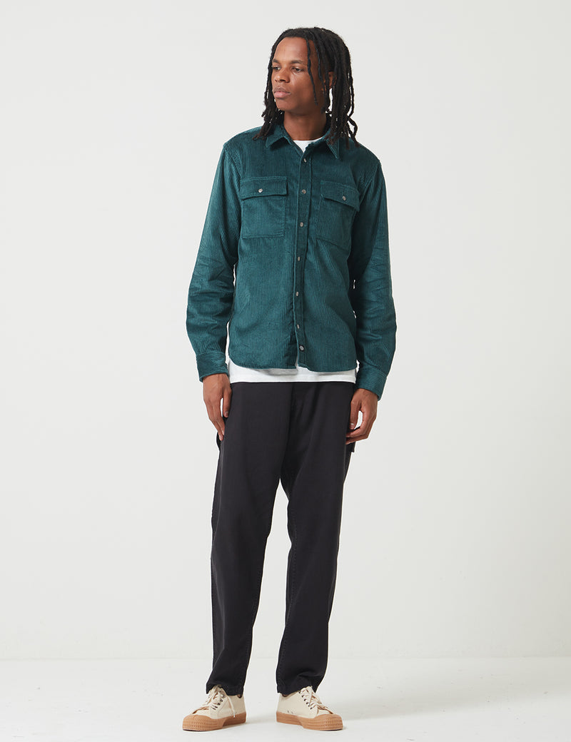 Dickies Ivel Cord Shirt - Forest Green