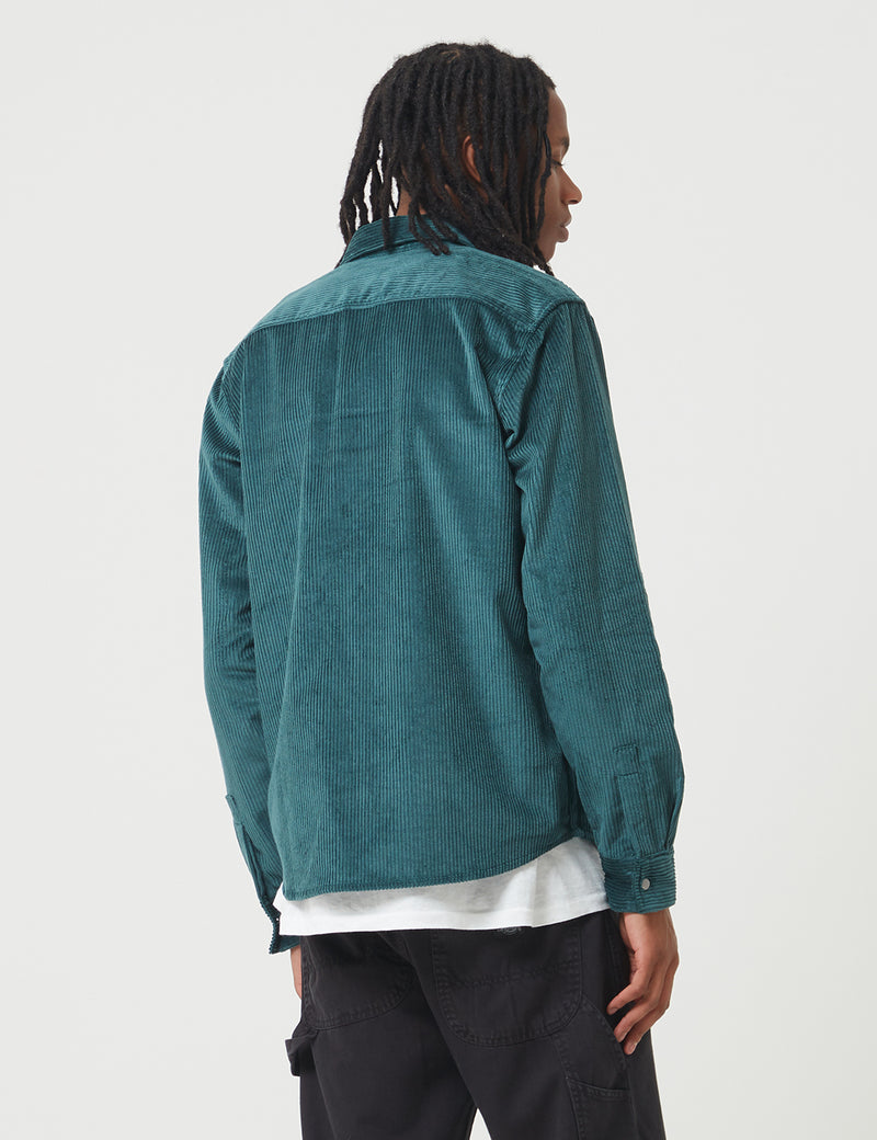 Dickies Ivel Cord Shirt - Forest Green