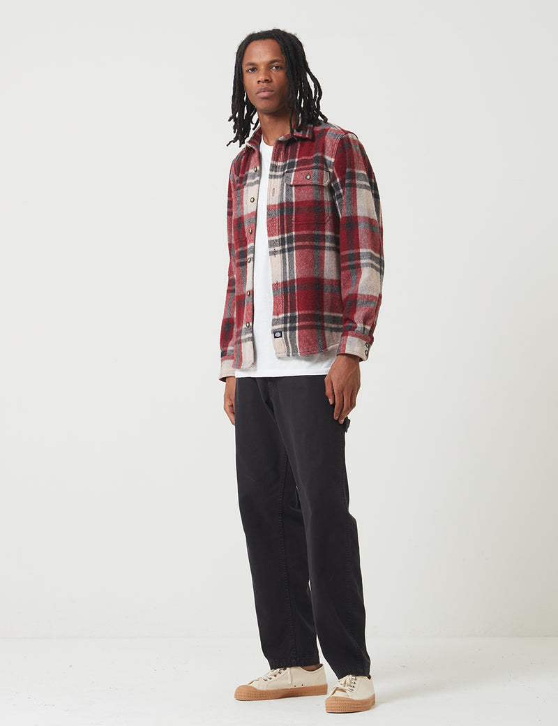 Dickies Melber Check Shirt (Wool) - Maroon