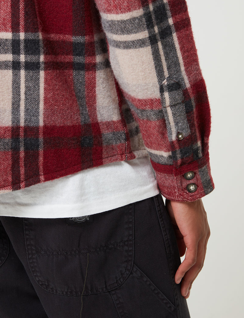 Dickies Melber Check Shirt (Wool) - Maroon