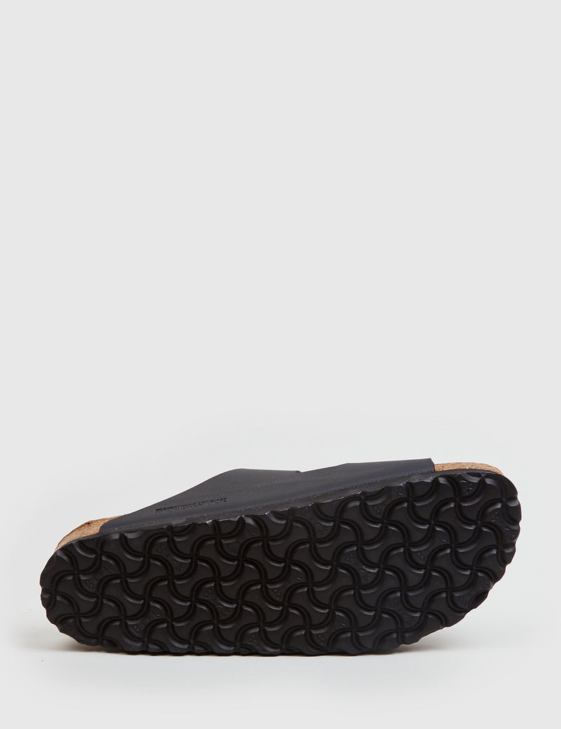 Damen Birkenstock Arizona Sandalen aus Leder (Grenz) - Schwarz