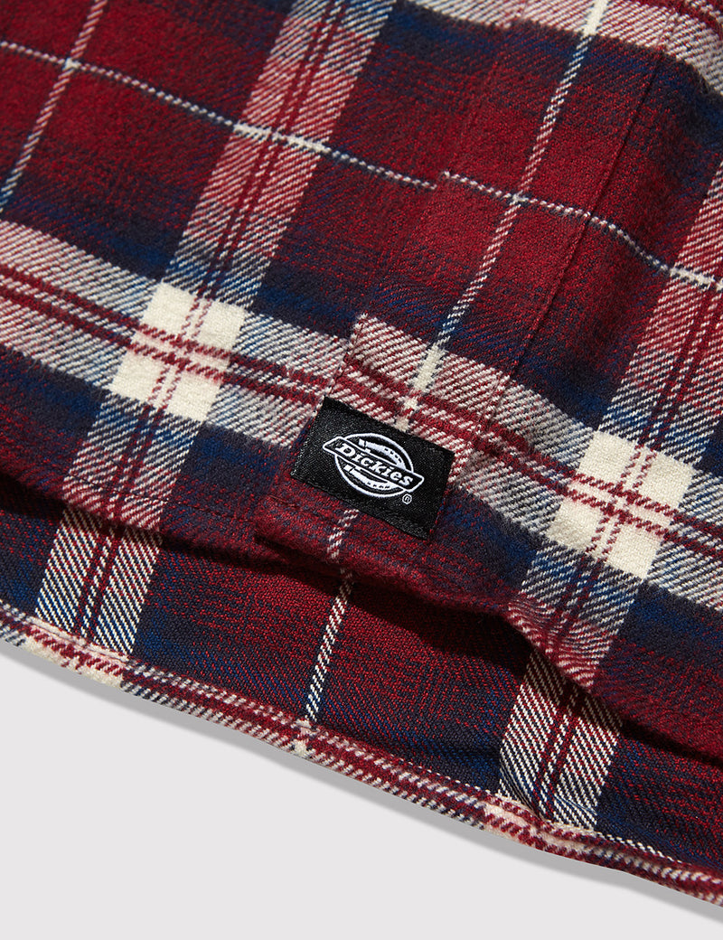 Dickies Holton Checked Shirt - Maroon