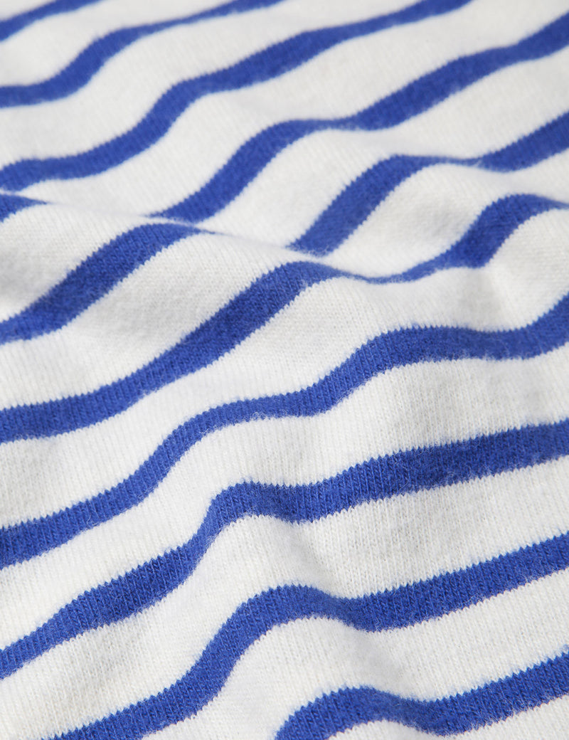 Wood Wood Harrison Breton Stripe Top - White/Blue
