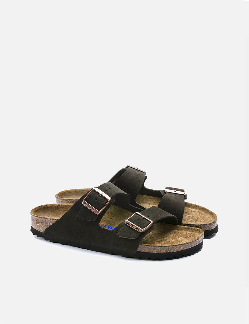 Birkenstock Arizona Suede Leather Sandals (Regular) - Mocha