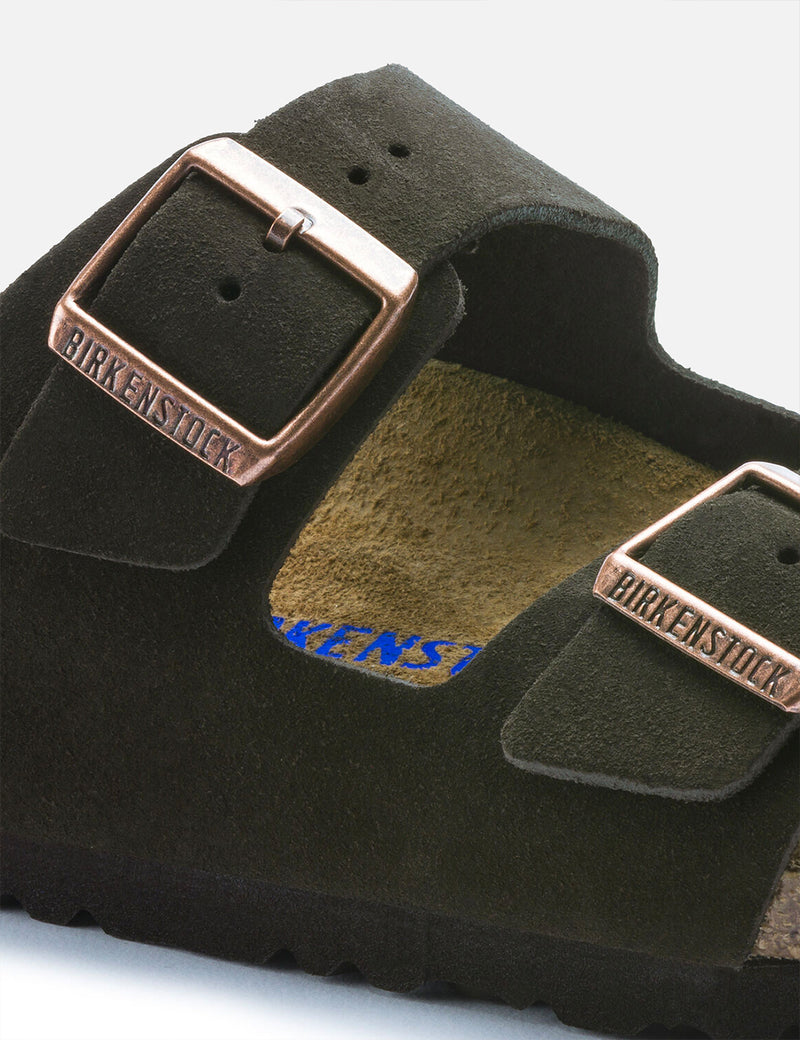 Birkenstock Arizona Suede Leather Sandals (Regular) - Mocha