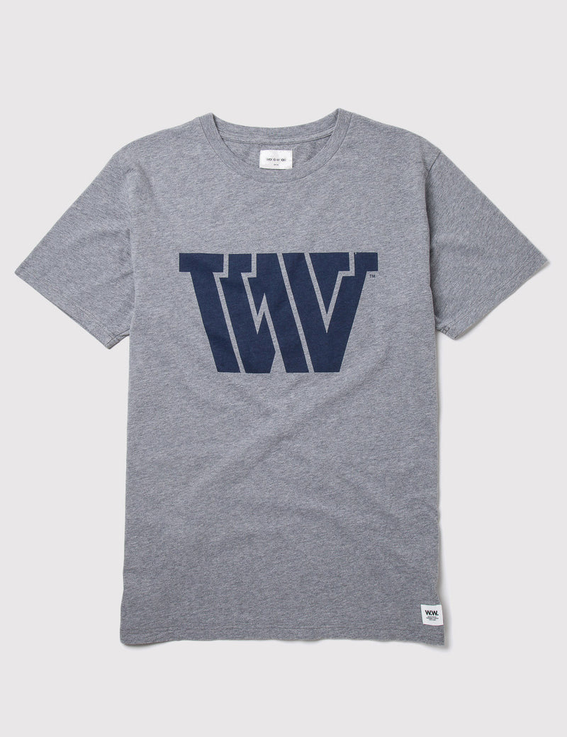 Wood Wood VVV T-Shirt - Heather Grey